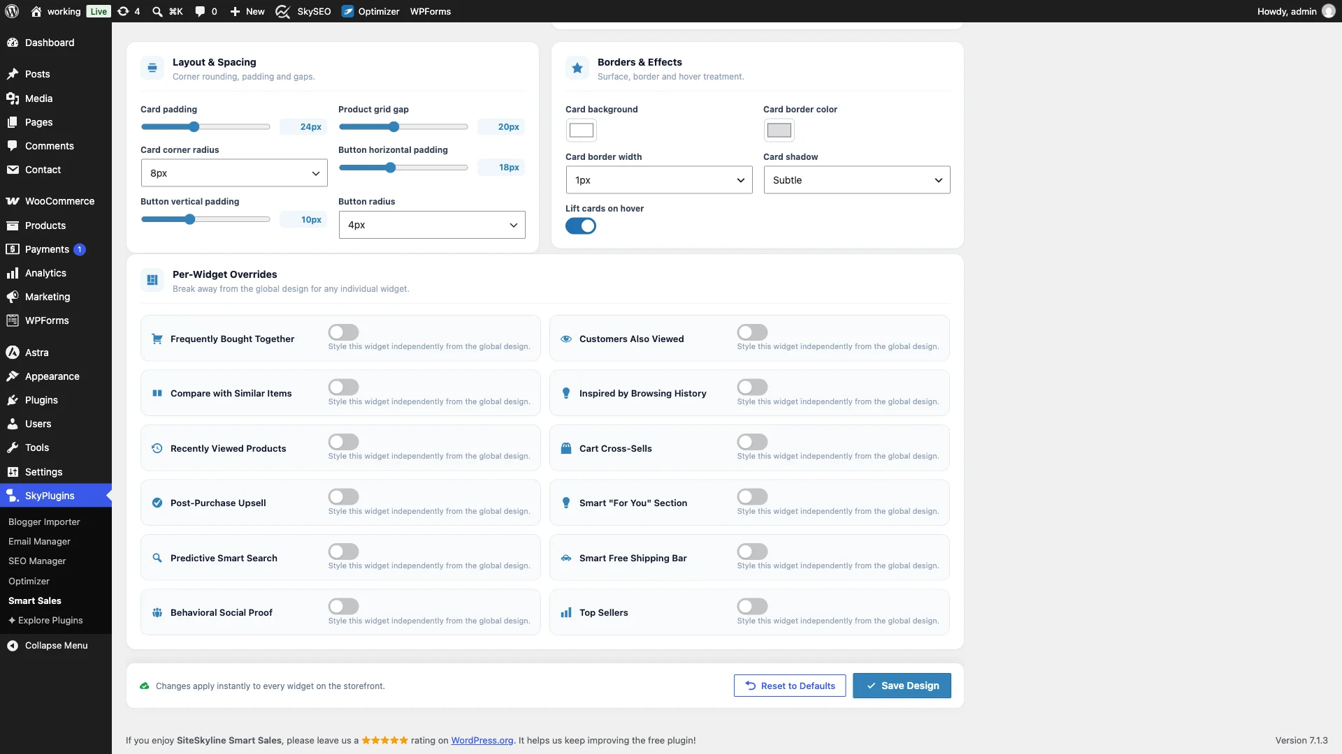 Customizing Free Shipping Bar progress messages, colors, and styling in WordPress customizer