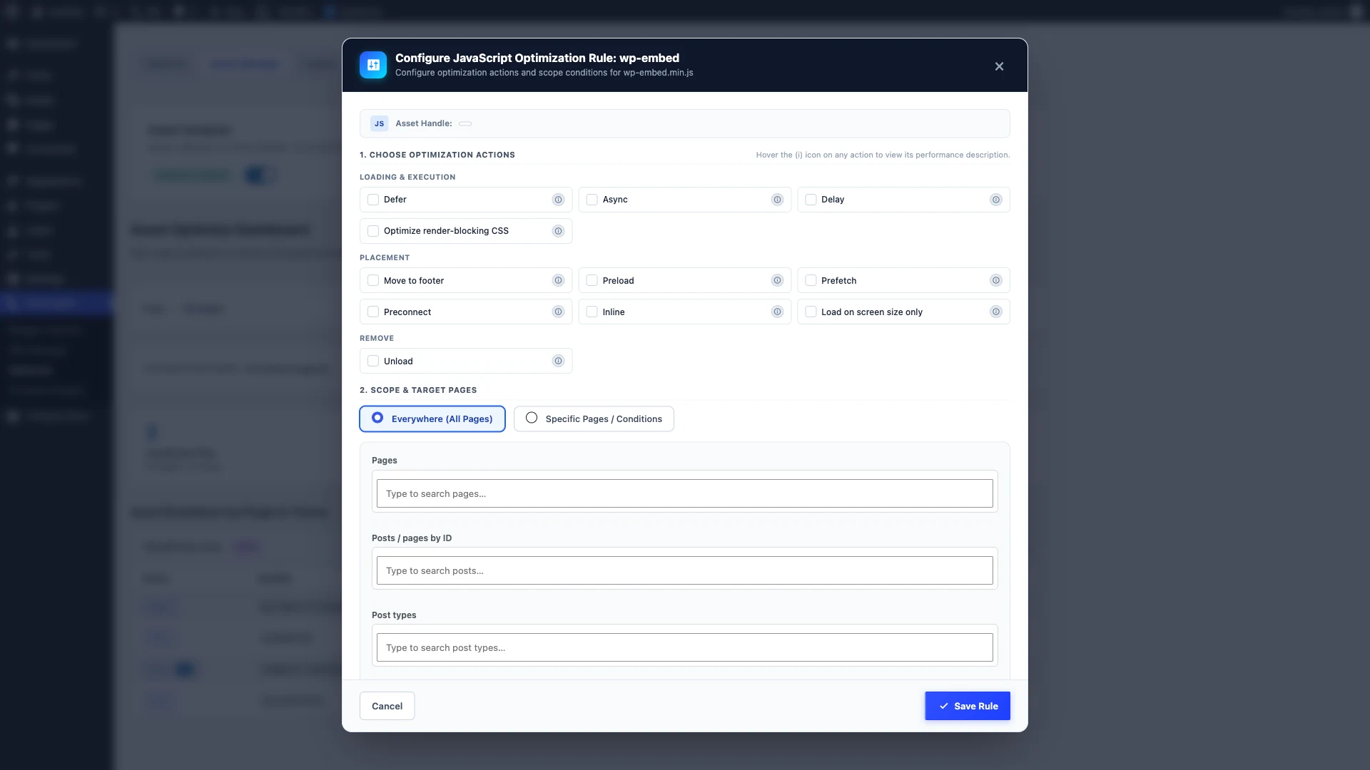 Configure Granular Asset Optimization Rules